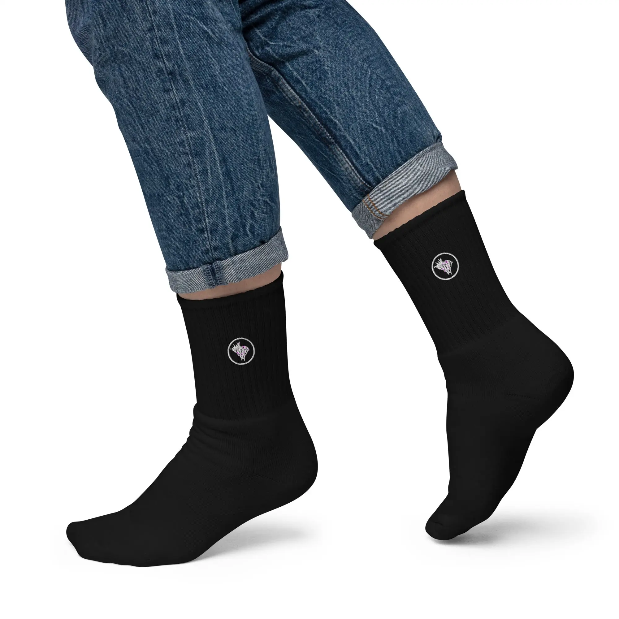 Classic Drippin Diamond Embroidered Socks