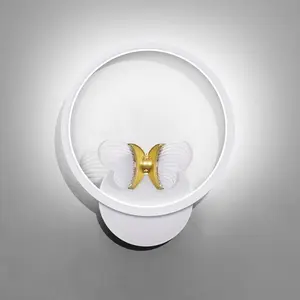 16W Modern Wall Sconce Lighting Indoor LED Creative Wall Light Fixture Butterfly Shape Decoration Wall Lamp for Living Room Bedroom Stair Corridor
