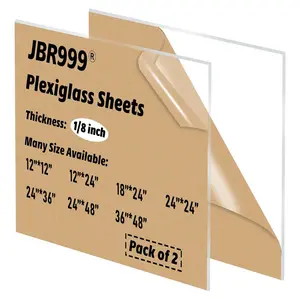 Sabusa Plexiglass Sheets - Clear 24x36 inch - 1/8 inch Thick - Pack Of 2