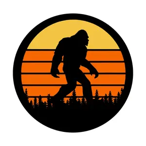 Bigfoot 2.25 Inch Buttons - Classic Design with Surrounding Circle and Sleek Presentation