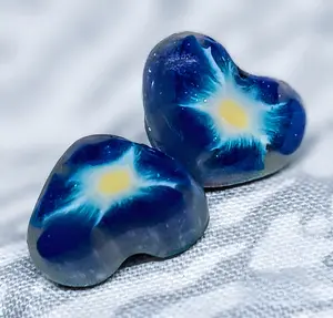 Handcrafted Vibrant Clay Heart Earrings-Signature Stud Collection