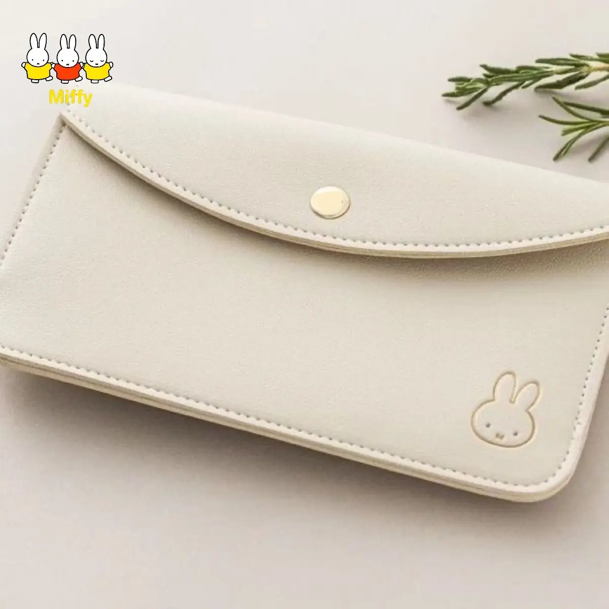 Kawaii Anime Miffy Rabbit Wallet Handbag Japanese Magazine Appendix Wallet Fashionable and Simple Cartoon Storage Bag ID Bag