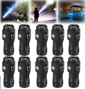 Three-Eyed Monster Mini Flashlight, USB Rechargeable LED Flash Light, 5 Modes, Waterproof, Suitable for Outdoor Survival