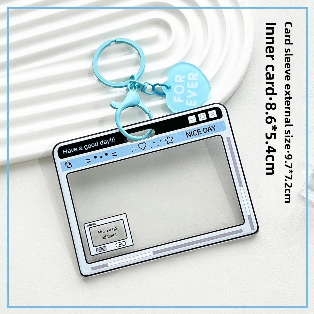 blue Browser Page +blue Heart Keychain