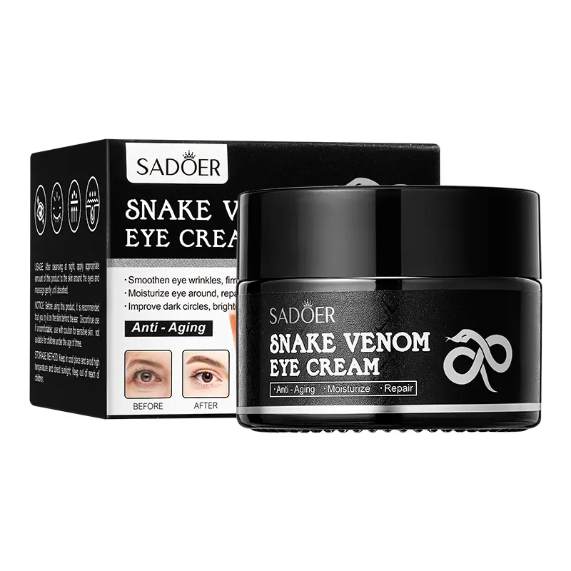 Snake Venom Eye Cream,Smoothen eye wrinkles, firming Moisturize eye around,repair Improve dark circles