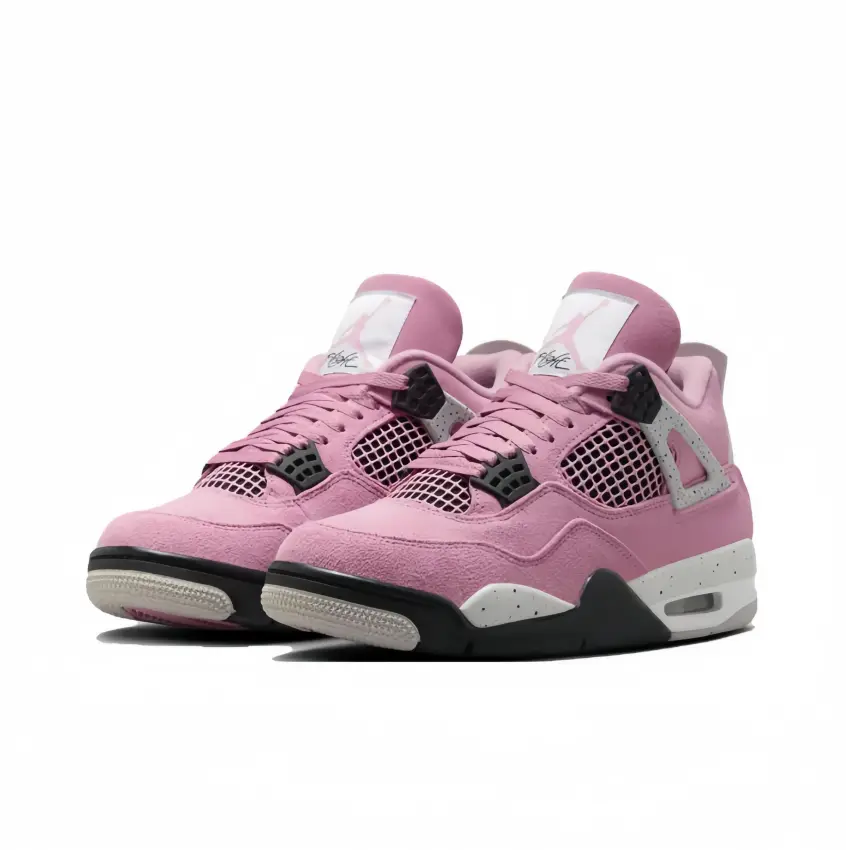 Pink Black‑Gray Breathable Mesh Leather Street Sneakers for Men Women Daily Wear