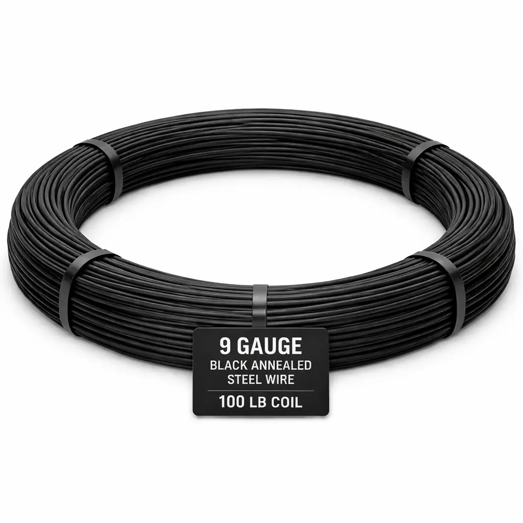 9 Gauge Black Annealed Steel Wire 100 lb Coils