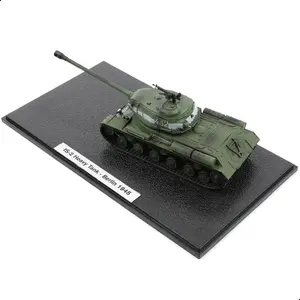 1/72 Scale IS-2 Soviet Heavy Tank Die-Cast Alloy Model – WWII Eastern Front Stalin Tank with Transparent Display Box, Collectible Military Vehicle Gift for Adults Army Green
