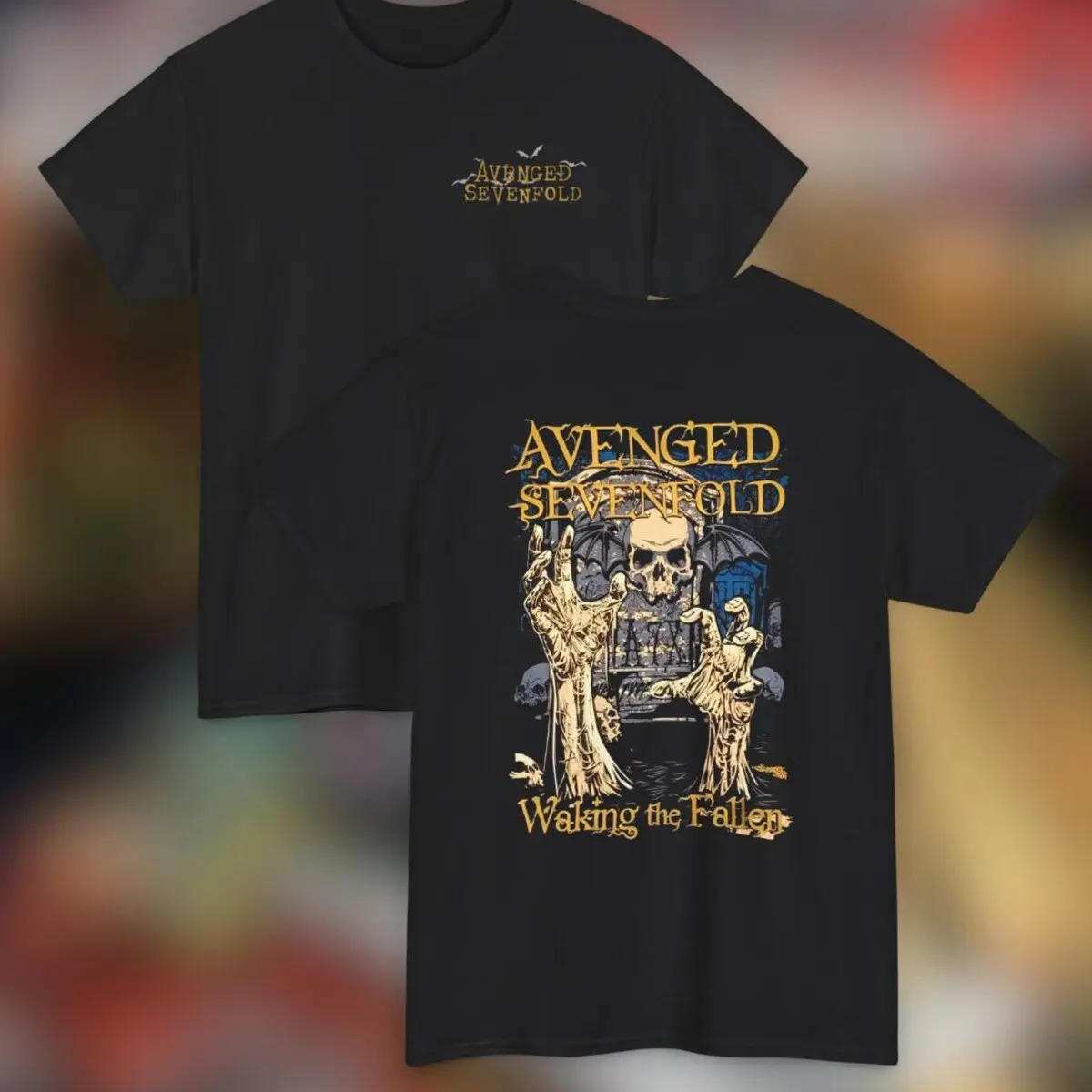 Avenged Sevenfold T-Shirt, Unisex Heavy Metal Band Graphic Tee, Soft Ring-Spun Cotton Fabric, Short Sleeve Relaxed Fit, Tshirt, Top, Lightweight, Streetwear, Casual Wear, Printed, Everyday, Double Stitching, Graphic Print, Unisex Cut