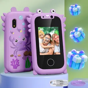 Multifunctional Kids Portable Learning Phone Toy, Smart Camera Toy for Ages 3-12, Touchscreen Dual Cameras Educational Games Gift