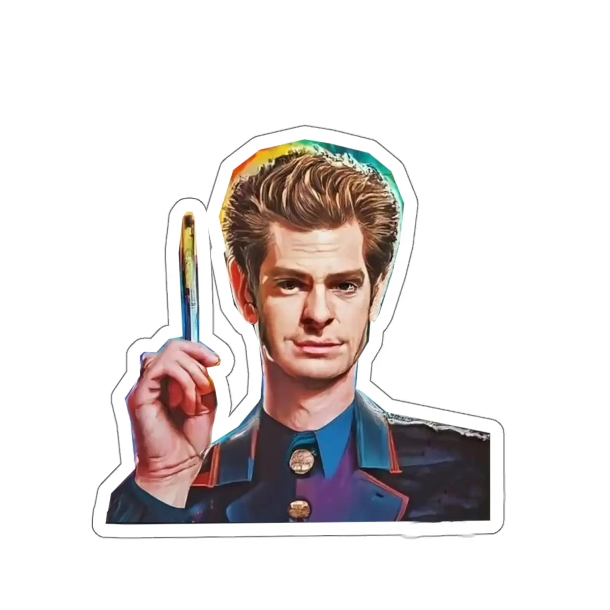 Andrew Garfield sticker Doctor Who sticker The Doctor sticker TV show sticker Collectible sticker Fan art sticker Pop culture sticker