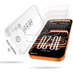 for iPhone 17 Pro Max Screen Protector, 3-Pack 9H+ Tempered Glass, Easy Installation, Bubble-Free & Dust-Free, Case Friendly, Full Coverage, 3D Curved Edges