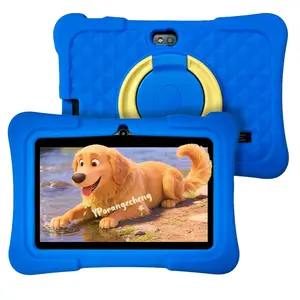 Cute Summer 7-Inch Kids Smart Tablet, 5G WiFi, 2-in-1 Study & Office, HD Full Screen, Front & Rear Dual Camera, Full-Body Shockproof Case, Early Learning + Entertainment, Online Class Ready, Easter/Halloween/Christmas/Birthday Gift,  Boys & Girls