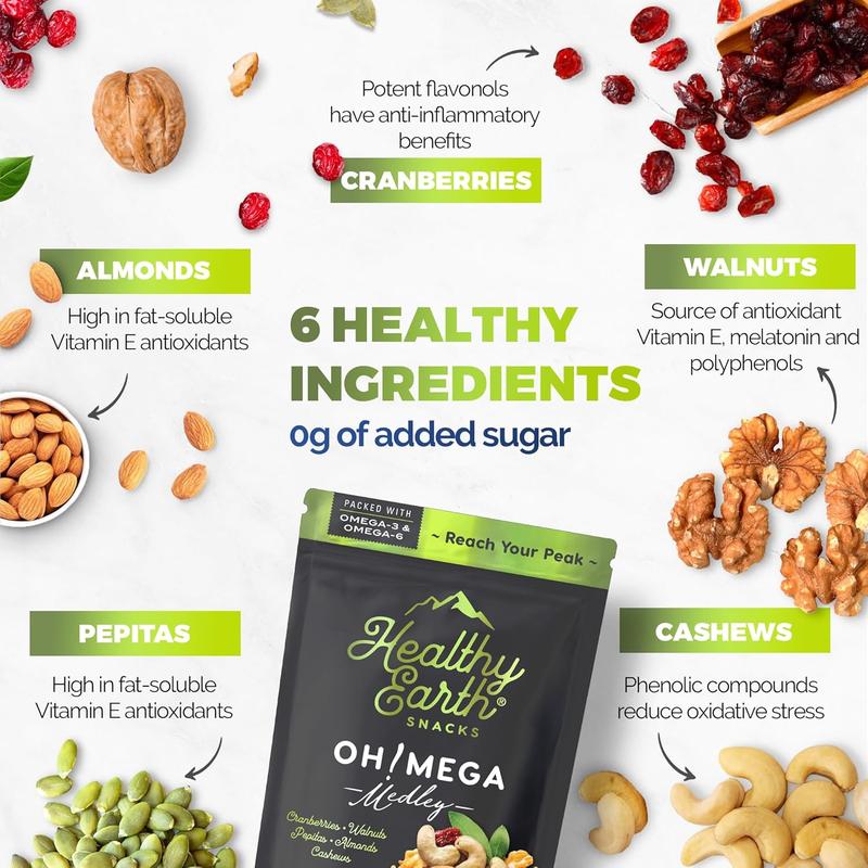 Mixed Nuts Unsalted | Trail Mix | Trail Mix without Peanuts | Gourmet Snacks, Protein Snacks, Gluten Free, No Preservatives, High Fiber (Omega-3 and Omega-6)