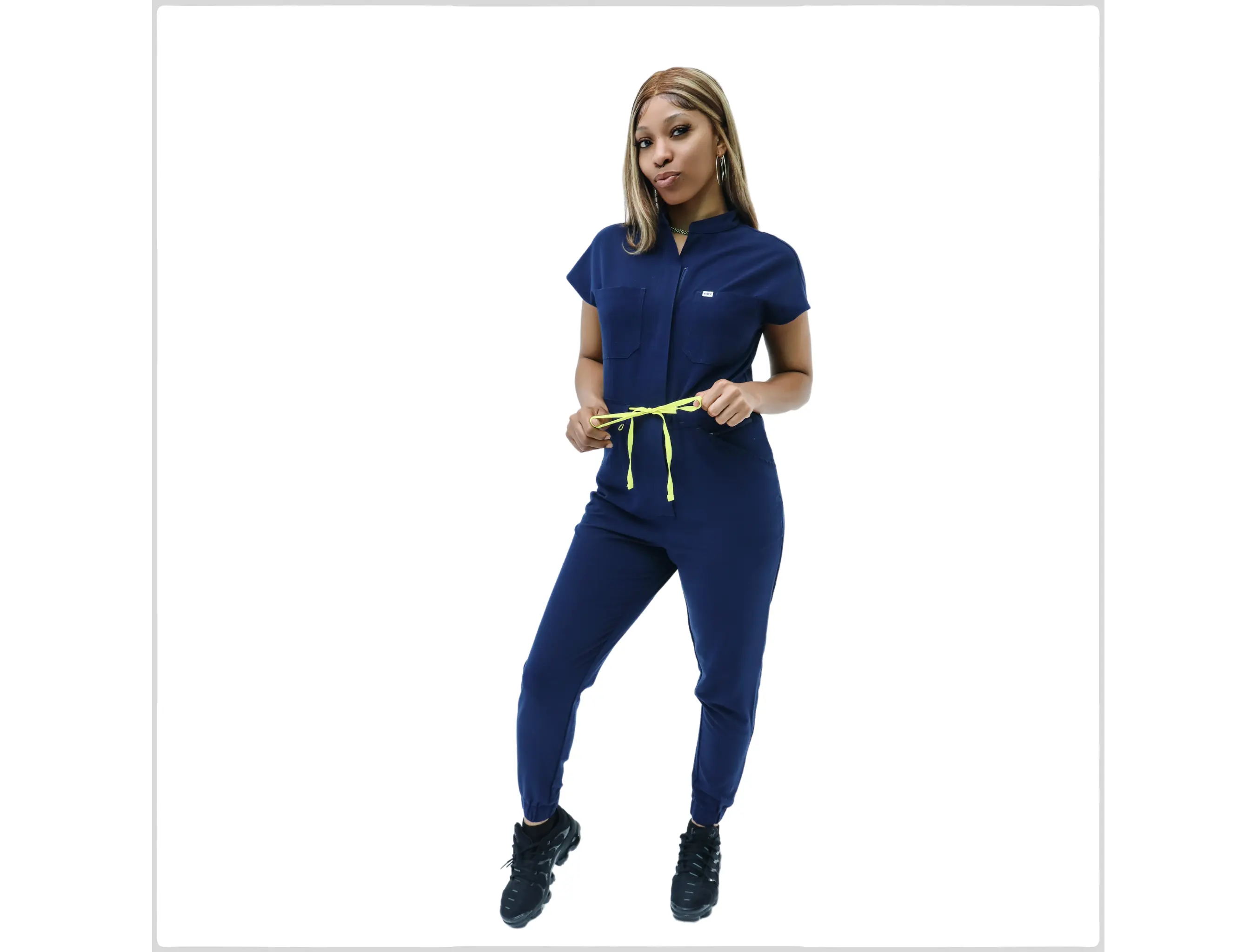 Navy Blue Scrub Jumpsuit 