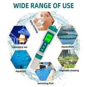 7 in 1 PH/ORP/EC/TEMP/SALT/S.G/TDS LCD Backlight Waterproof IP67 Water Quality Tester Multifunctional Water Quality Test Pen