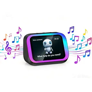 Smart Bluetooth Speaker 5.4 with LED Display - AI Voice Assistant, Weather Show, Hands-Free Call, Custom Photo Album, Alarm Clock & HiFi Sound for Home Bedroom True Wireless Stereo Earphones