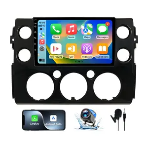 Car Stereo Radio compatible with Toyota FJ Cruiser 2007-2018, Android 13 9-inch Touch Screen Wireless CarPlay Android Auto GPS Navigation Bluetooth WiFi DSP SWC FM