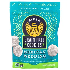 Siete Grain Free Cookies, Mexican Wedding, 4.5 oz (127.6 g)