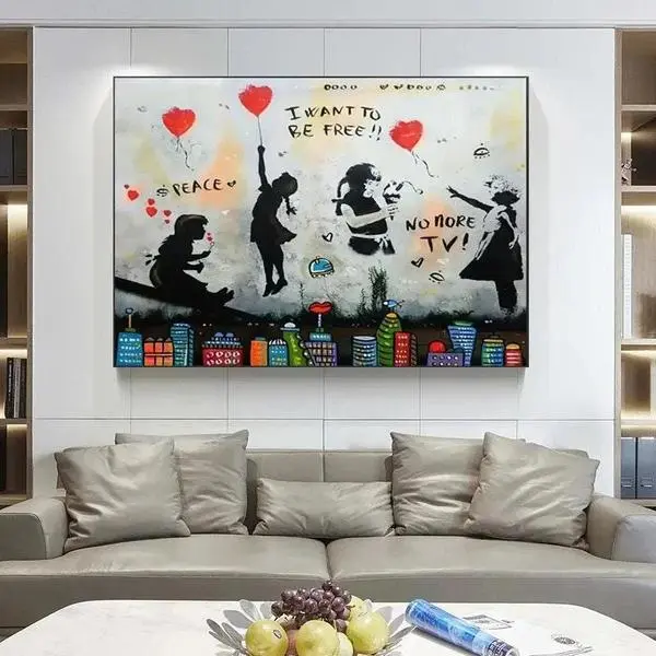 Banksy Graffiti Pop Art Poster Print - Street Wall Decor For Living Room Home