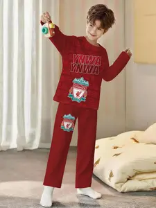 Liverpool Fc Boys Pajama Set, Official Football Team Wear, Comfortable Sleepwear for Teens, Perfect Gift for Football Fans