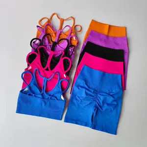 Peach Hip Lifting Yoga Set - Multicolored Leggings with Multi-Color Scissors and Elastic Fit for Versatile Wear