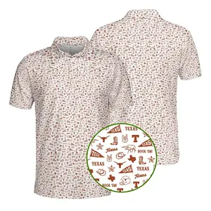 Men’s Texas College Polo – Gameday Style Shirt, Breathable Lightweight Athletic Fit