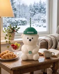 2026 Starbucks Limited Edition Barista Bear Glass Tumbler — The Perfect Gift590ml,