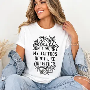 Casual Edgy Top, Bold Rose & Mandala Statement Wear for Tattooed Women  ,drama print tee  , shirts women