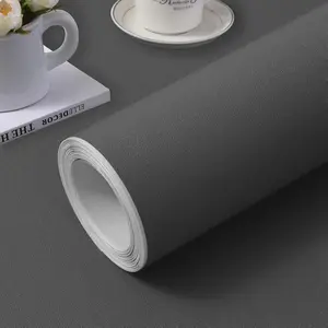Grey Peel and Stick Wallpaper – 15.7" x 118" Self-Adhesive Thick PVC Decorative Roll, DIY Wall Pattern for Living Room, TV Wall, Store Backdrops