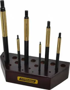 Made in USA 6-Piece Barrel Lap Tool Set, Model SET-1-TH, with 3/16 to 1/2" Hole Sizes