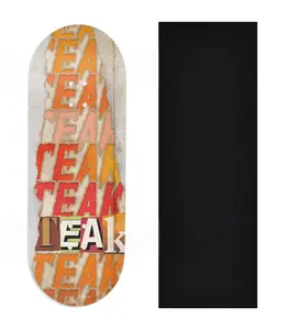 Heat Transfer Graphic Wooden Fingerboard Deck, Design Contest 2024 Winner, pathzerocrew - "Teak Stack"