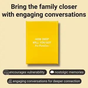 HOW DEEP WILL YOU GO? For Families - 99 Deep Conversation Starting Cards For Family Gatherings, Events, Holidays, Siblings, Parents, Get To Know Family Better