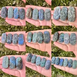 One Crystal Zodiac Flashy Labradorite Cabochons| Lab Carvings| Astrological Sign