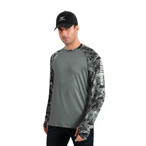 【RODEEL】R30 RIIIPO Long Sleeve Shirts w/ UV Detection Thumbhole Men UPF 100+ Sun Protection Lightweight Quick Dry Moisture Wicking Breathable Cooling Athletic Activewear for Outdoor Sports Gym Workout Running Hiking Fishing Boating, Holiday Gift