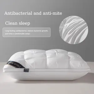 Fluffy and soft hotel pillow core ideal bed pillow core for side sleeping Two packages to help sleep pillow core does not collapse