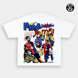 Yamal Graphic Tee, Vintage Fball Star T-Shirt, La Masia Pearl Fan Merch, Young Star Shirt, Cotton Streetwear Top, Retro Game Day Gift Tee for Football Fans