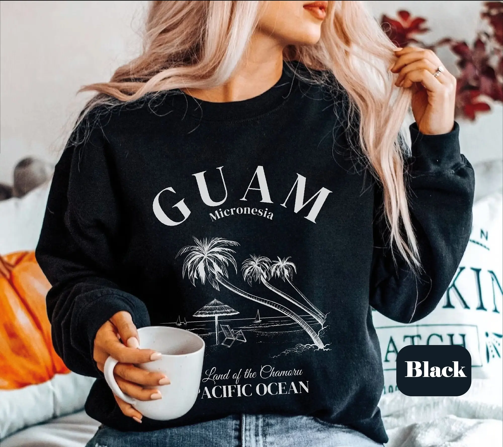 Guam Pacific Ocean Sweatshirt shirt tee,Women Guam Crewneck sweater,Guam holiday Unisex soft comfortable pullover,Mariana Islands Micronesia