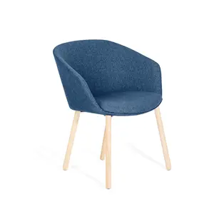 Poppin Pitch Side Chair, Medley Dark Blue