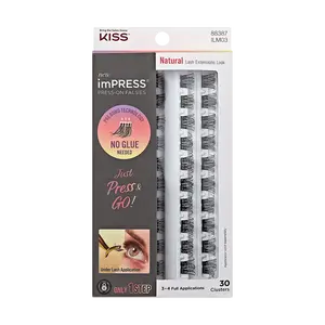 Impress Falsies Self Adhesive Eyelashes Refills 30 Clusters - Natural