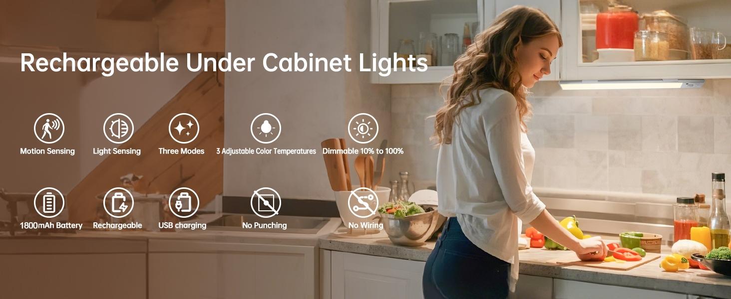 Night Lights, Dimmable Wireless Sensor Night Light, Dusk to Dawn Nightlight Led Night Lights for Bedroom, Bathroom, Hallway, Kitchen, Wardrobe, Pantry, Closet, Stairs, Sink Cabinet, Garage, USB Rechargeable Closet Lights Under Cabinet Lights Home Lighting