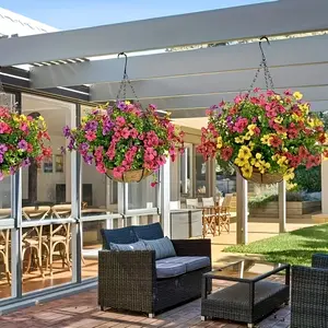 Flower Pot Hanging Chain, 8 Counts/set Hanging Chain with Hook, Garden Pot Replacement Hanging Chain, DIY Bird Feeder Chain, Decorative Iron Chain, Swinging Planter, Outdoor Planters