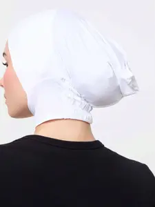 Women's Classic Plain Hijab Cap Turban, Sun Protection Breathable Casual Fashion Accessory, Comfortable Daily Headwear for All Seasons