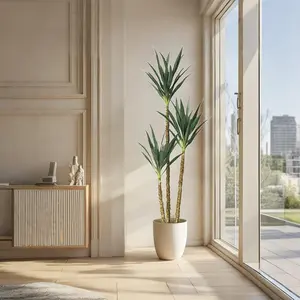 Garvee 6 Feet Artificial Agave Plant with 3 Trunks - Realistic Large Leaves and Bark, Perfect for Home, Office, or Balcony Decoration
