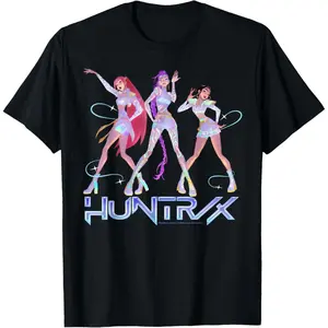 Playera de KPop Demon Hunters – Huntrix Rumi Mira y Zoey con Estampado | 100% Algodón – Unisex – Ropa Casual para Fans de la Película – Regalo Original