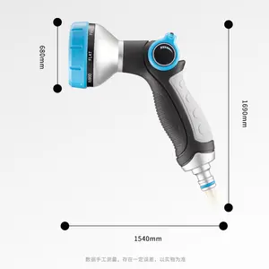 Garden watering nozzle for home use, multifunctional for watering vegetables and flowers, high-pressure water gun for car washing, 8 water modes to meet various watering needs for plants, easy to use and convenient