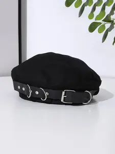 Unisex Minimalist Solid Color Beret Cap, Casual Trendy Hat for Men & Women, Fashionable Hat for Daily Wear