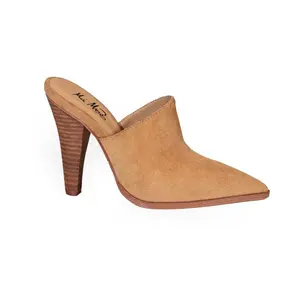 Mei High Heel Mule Shoe - Tan