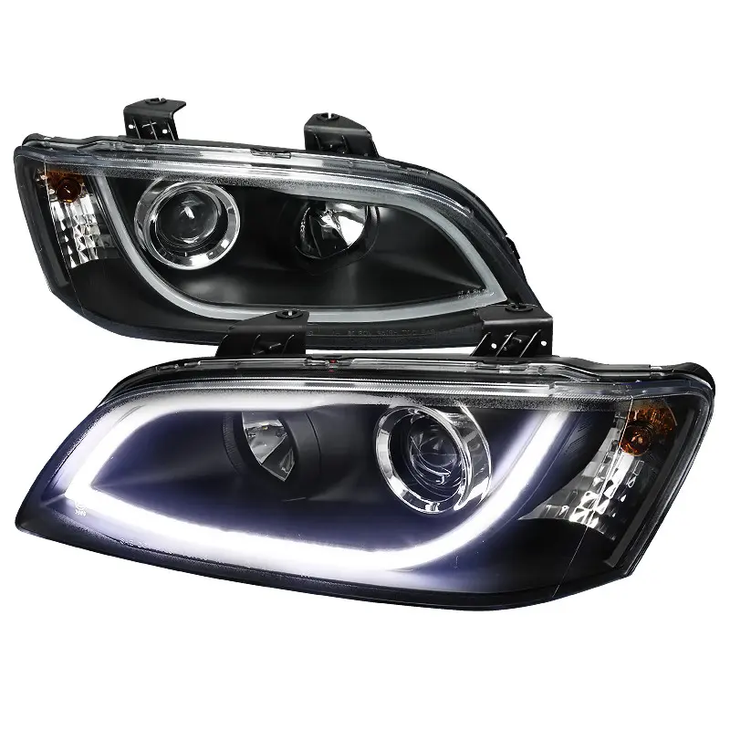 2008-2009 Pontiac G8 LED Bar Projector Headlights (Matte Black Housing/Clear Lens)