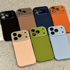 Phone Case: Fashionable and Elegant Solid Color Phone Case with Glass Lens Protection, Compatible with iPhone 17 Pro Max, 17 Pro, 17, 16, 15, 14, and 13/12/11 Pro Max, Made of Shockproof and Anti-drop Material, Phone Case